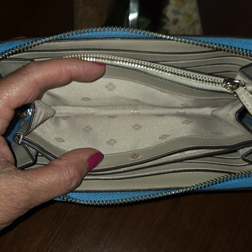 Kate Spade NY Tide Pool Puffy Puffer Fish Continental Wallet EUC - Picture 11 of 16